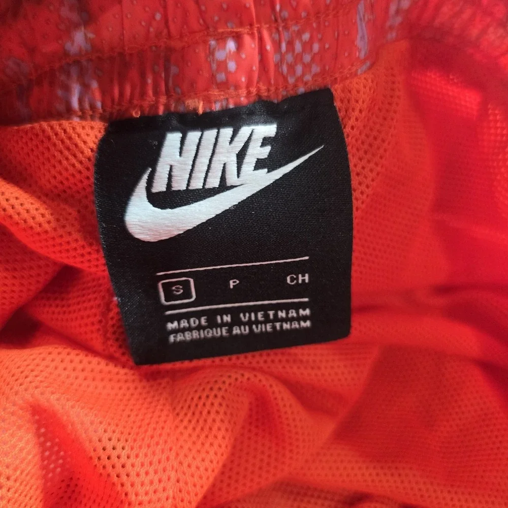 Nike Sportswear Woven Training Jogger Pants Women Small Orange Pink Animal Print